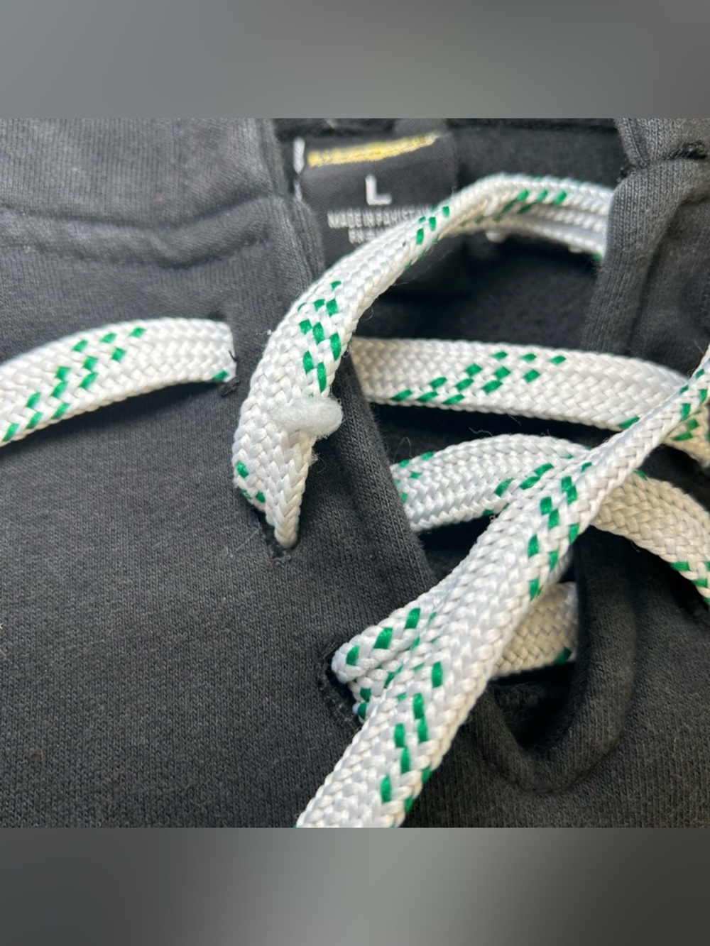 Boston Bruins NHL St. Patrick’s Day Signature Concepts Lace-Up Hoodie size L - Picture 10 of 11